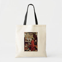 St. Luke Painting The Madonna Altar Wings Canvas Bag