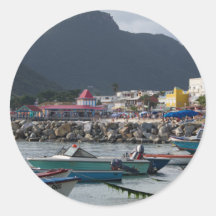 St Maarten Harborside Adhésifs Ronds