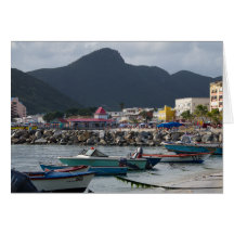 St. Maarten Harborside Greeting Cards