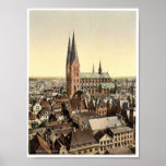 St Mary, de la tour d'horloge de St Peter, Lübeck, Affiches