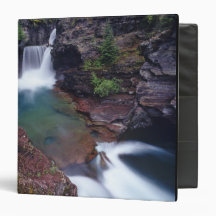 St Mary Falls in Glacier National Park in Vinyl Binder