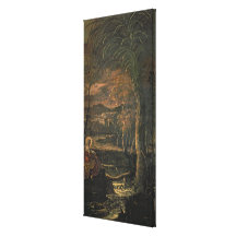 St. Mary of Egypt in the Wilderness Stretched Canvas Print