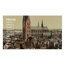 St. Mary's, from St. Peter's Clock Tower, Lubeck, Business Card Templates