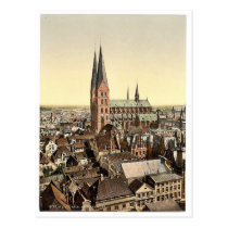 St. Mary's, from St. Peter's Clock Tower, Lubeck, postcards