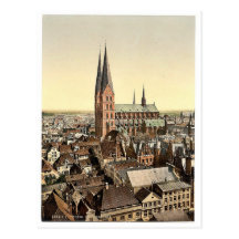 St. Mary's, from St. Peter's Clock Tower, Lubeck, Post Card
