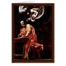 St. Matthew And The Angel By Michelangelo Merisi Card