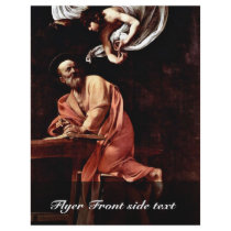 St. Matthew And The Angel By Michelangelo Merisi Flyers