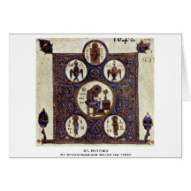 St Matthew par Byzantinischer Maler Um 1020 Carte De Vœux
