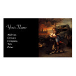 St Michael and the Dragon ,black Business Card Template