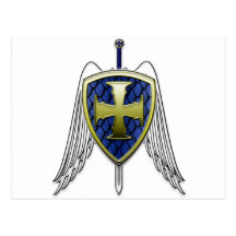 St Michael - Dragon Scale Shield Post Card