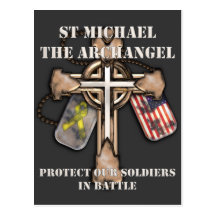 St Michael The Archangel - Protect Our Soldiers Postcards