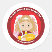 St. Michael the Archangel Round Sticker