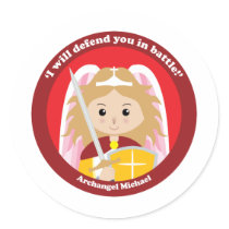 St. Michael the Archangel Round Sticker