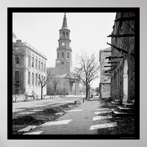 St. Michael's Church in Charleston, SC 1865 Posters