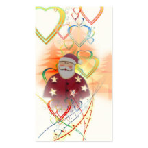 St. Nicholas Santa Clause Heart Tree Art Deco Business Card Templates