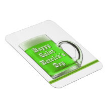 St. Patrick’s Day Green Beer Mug Flexible Magnet