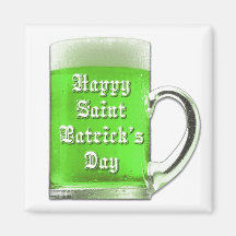 St. Patrick’s Day Green Beer Mug Magnet