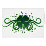 St. Patrick’s Day Shamrock Swirls Greeting Card