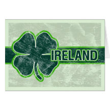 St. Patrick’s ‘Ireland’ Shamrock Grunge Card