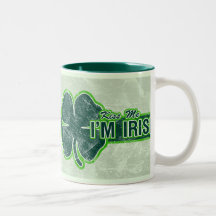 St. Patrick’s ‘Kiss Me’ Shamrock Grunge Mug