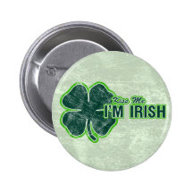 St. Patrick’s ‘Kiss Me’ Shamrock Grunge Pins