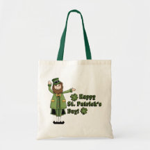 St Patrick Wishes You A Happy St Pats Day Canvas Bags