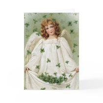St. Patricks Angel bringing you good luck Greeting Card