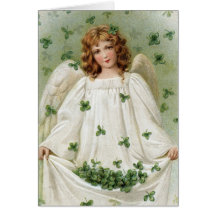 St. Patricks Angel bringing you good luck Greeting Card