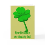 St. Patrick's Day Birthday Card