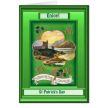 St Patrick's day, Blarney castle Greeting Card