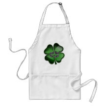 St. Patrick's Day Bling, rub for luck Apron