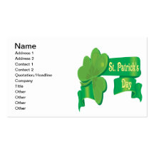St Patrick's Day Business Card Template