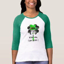 ST PATRICK'S DAY CAT WITH GREEN CLOVER SHIRT