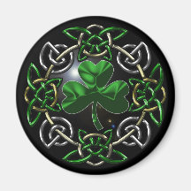 St. Patrick's Day Celtic knot design Magnets