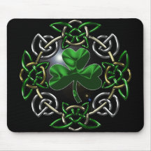 St. Patrick's Day Celtic knot design Mousepad