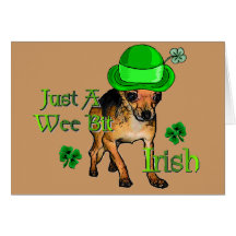 St. Patrick's Day Chihuahua Card