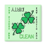 St. Patrick's Day  Clean Dirty Dishwasher Magnet