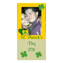 St. Patrick's Day Clover Photo Card
