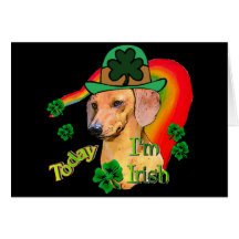 St. Patrick's Day Dachshund Cards