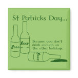 St Patrick's Day Drinking Magnet