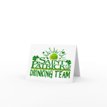 St Patricks Day Drinking Team. Irish Celebrations. Greeting Card
