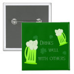 St Patricks Day Drinks Well Button