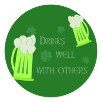 St Patricks Day Drinks Well Sticker