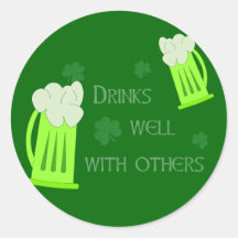 St Patricks Day Drinks Well Sticker
