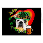 St. Patrick's Day English Bulldog Card