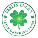 St. Patrick's Day - Feelin Lucky Round Stickers