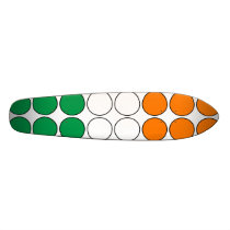 St Patrick's Day for Girls : Irish Flag Polka Dots Skateboard Deck