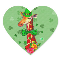 St. Patrick's Day Giraffe Stickers