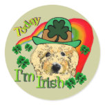 St Patricks Day Goldendoodle stickers