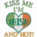 St. Patrick's Day Green Hot Irish T-Shirt embroidered shirts